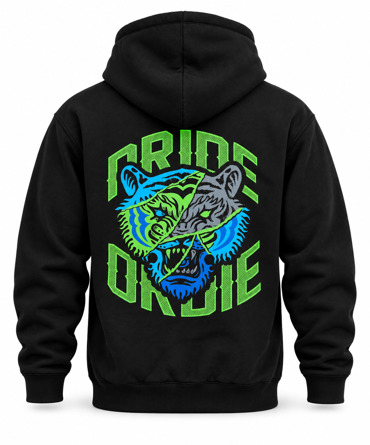 PRIDE OR DIE Split hoodie -black